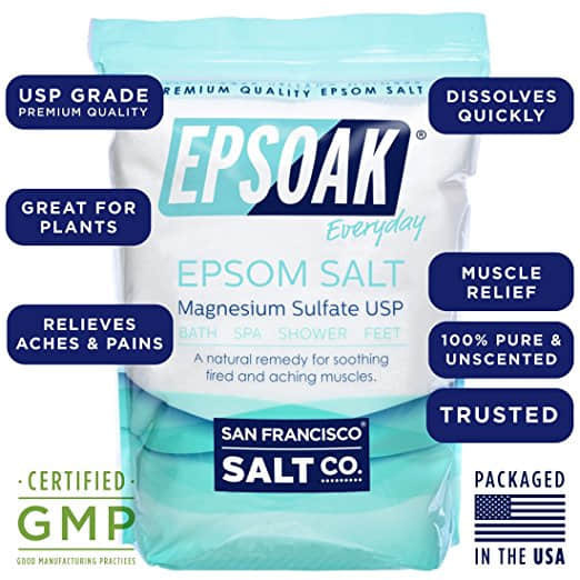 Epsoak 19-Pound Epsom Salt Bulk Bag USP Grade