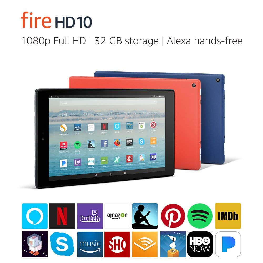 Fire HD 10 Inch Tablet 10.1" with 1080p Full HD Display, 32 GB