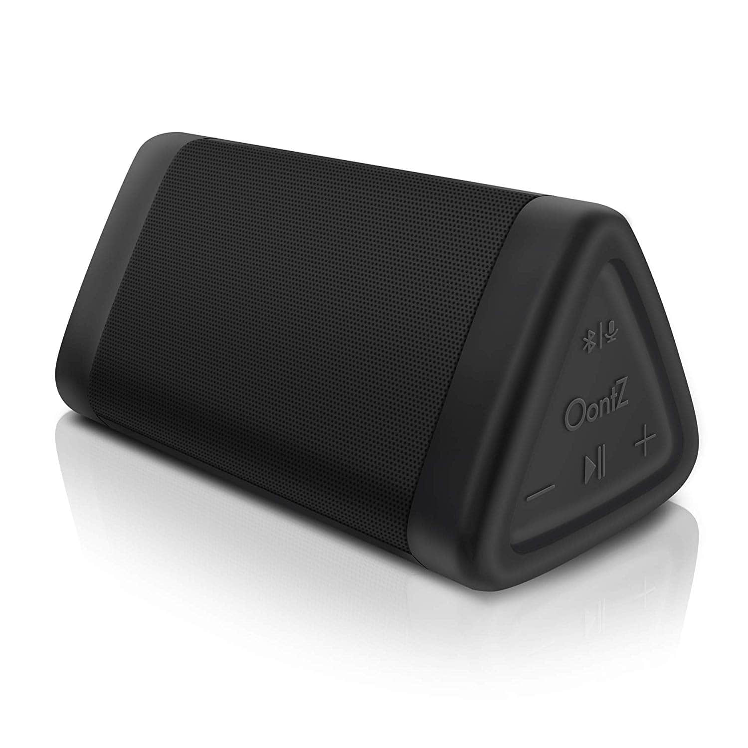 OontZ Angle 3 New Enhanced Edition Portable Bluetooth Speaker with 100ft Wireless Range, Volume Booster AMP 10 Watts Power, IPX5 Splashproof, Custom Bass Radiator, Black Grille