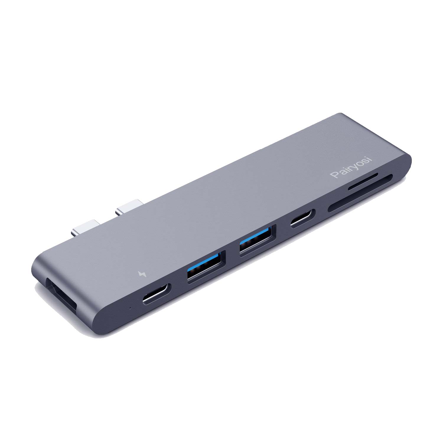 Pairosi 7-in-2 USB C Hub with Multiple Ports (Gray Color)