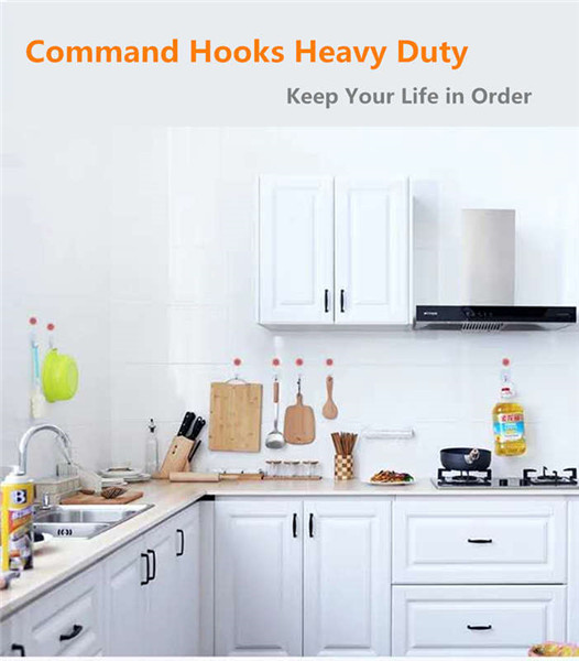 Command Hooks Heavy Duty Bathroom Kitchen Bedroom 40 LBS(Max)