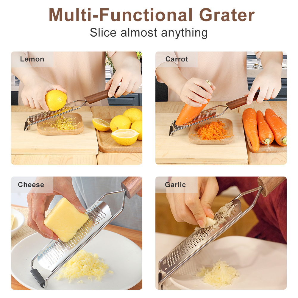 LWTER  Cheese Grater Lemon Zester with Sharp Blades And Safety Cover for Lemon, Lime Zest, Parmesan, Ginger
