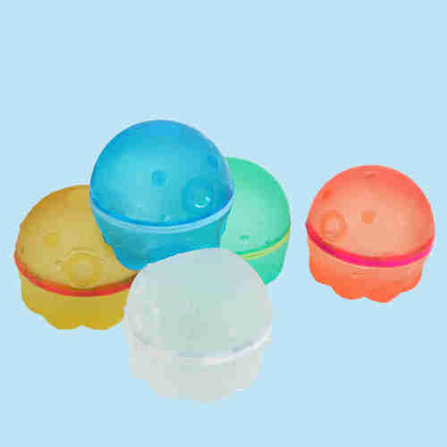 Self sealing quick fill magnetic water balloons
