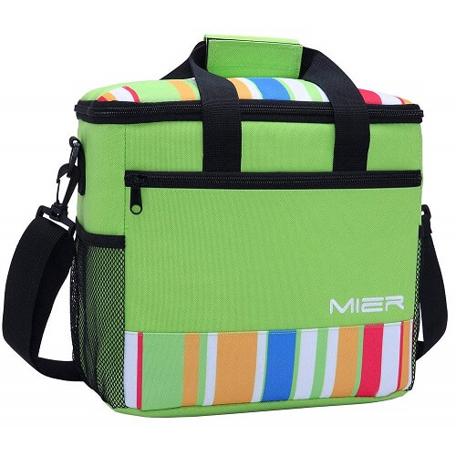 MIER 24-can Large Capacity Tote Insulated Lunch Bag