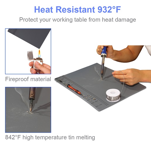 Heat Resistant Magnetic Soldering Mat