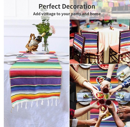 Mexican table runner for party decorations