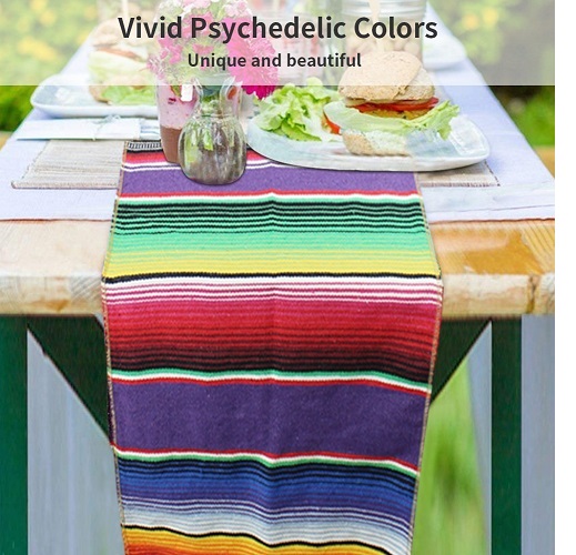 Serape table runner adds color to table